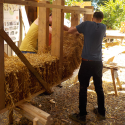straw bale wall